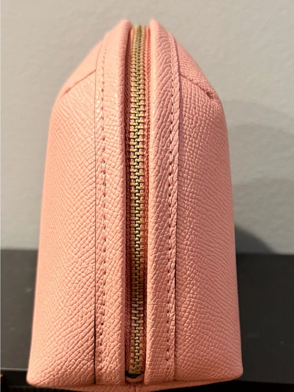 New Coach Julienne Cosmetic Case 17 Style# C3489 B4RZH Candy Pink cross grain